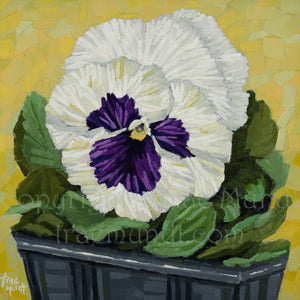 Smiling Pansy Painting