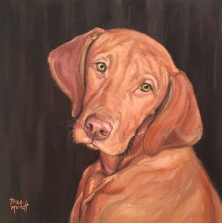 Duncan - Hungarian Vizsla - Oil Painting on Canvas by Trae Mundt.