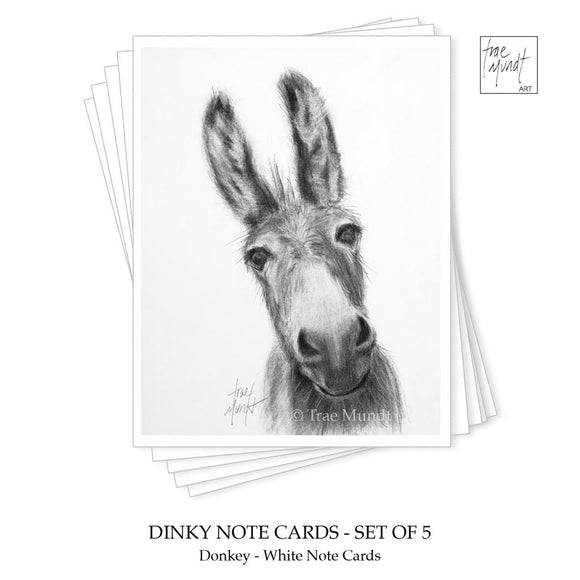 Dinky the Donkey Note Cards by Trae Mundt