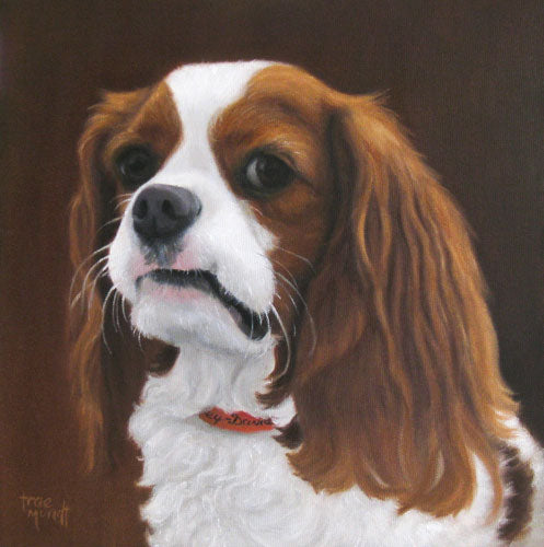 Baxter - Dog Portrait Painting in Oil King Charles Spaniel Cavalier by Trae Mundt.