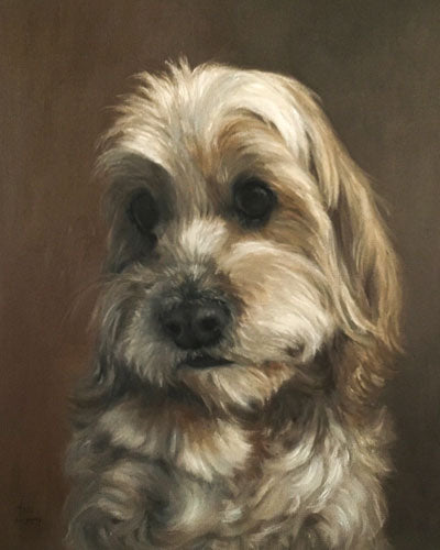 Chance - Mixed Breed - Oil Painting on Canvas by Trae Mundt.