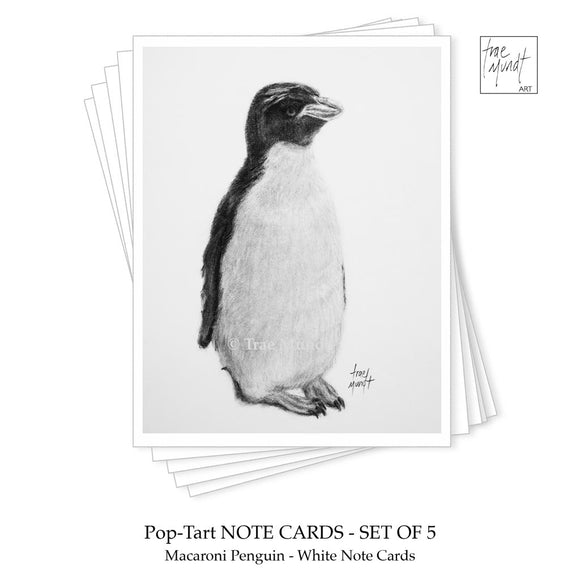 Pop-Tart - Macaroni Penguin Note Cards - Set of 5 by Trae Mundt