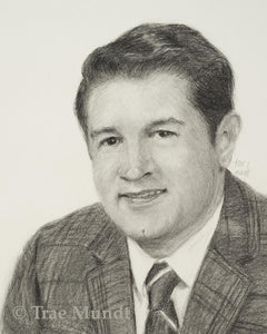 Ray Charcoal Portrait by Trae Mundt