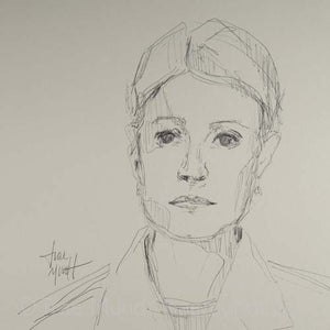 Ballpoint pen portrait drawing of gwyneth paltrow by artist Trae Mundt.